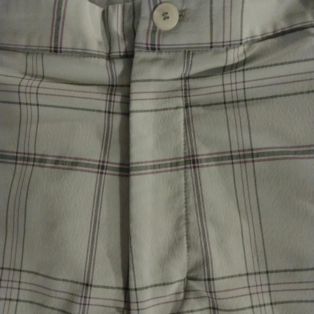 Men's Golf Shorts Slazenger Light Blue Plaid Breathable Athleisure Performance36 - Picture 2 of 6
